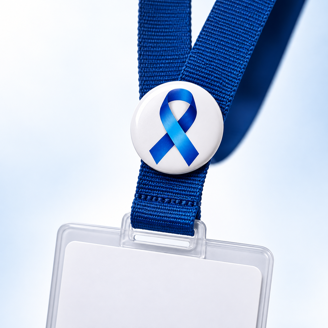 Bóton pequeno para crachá com símbolo da campanha Novembro Azul